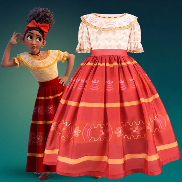 Encanto Mirabel Dolores Flower 🌺 🌸 Costume Dress 5073 - Picture 7 of 8